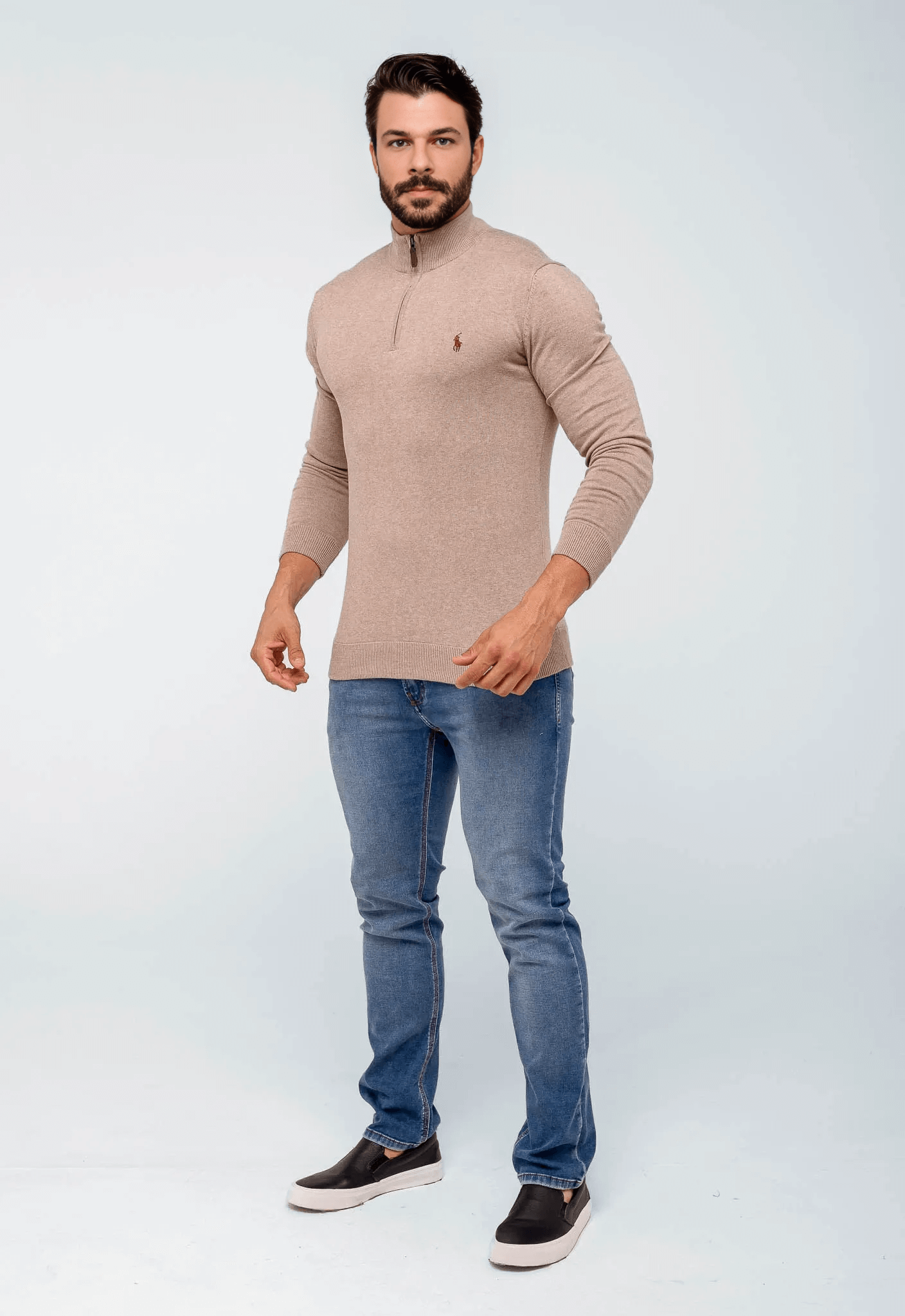 Suéter RL Básico Gola Zíper - Henri Store