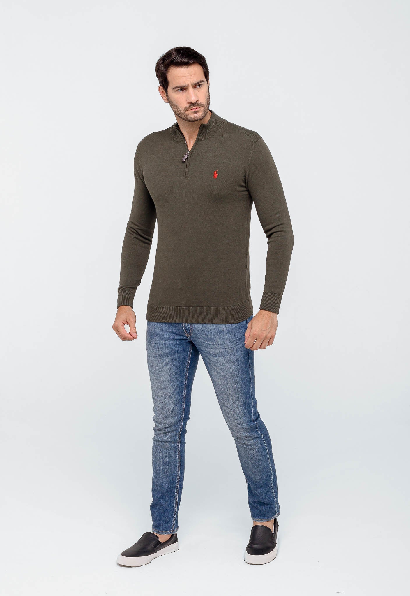 Suéter RL Básico Gola Zíper - Henri Store
