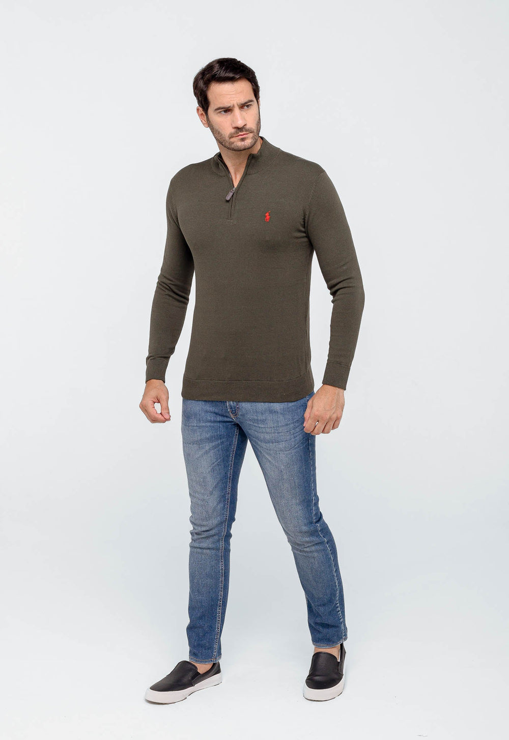 Suéter RL Básico Gola Zíper - Henri Store