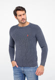 Suéter RL Cinza Azulado Poney Vermelho - Henri Store