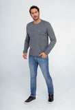 Suéter RL Cinza Mescla C/ Poney Rosa - Henri Store