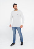 Suéter RL Detalhado Branco C/ Poney Marinho - Henri Store