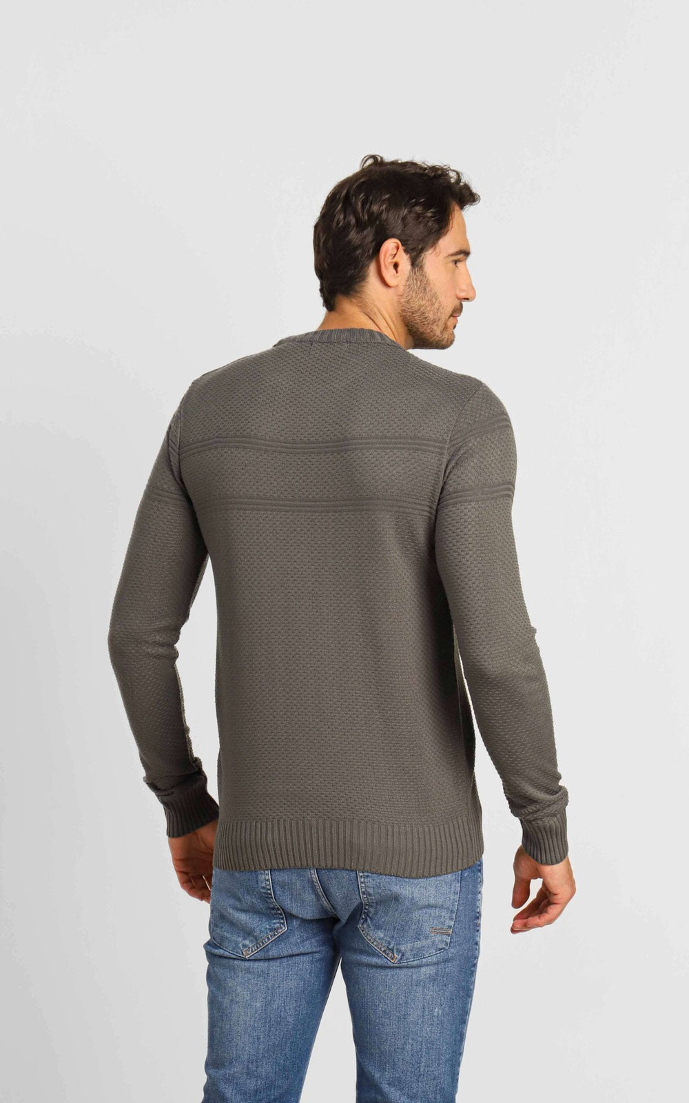 Suéter RL Detalhado Cinza Escuro C/ Poney Vermelho - Henri Store