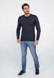Suéter RL Detalhado Marinho C/ Poney Vermelho - Henri Store