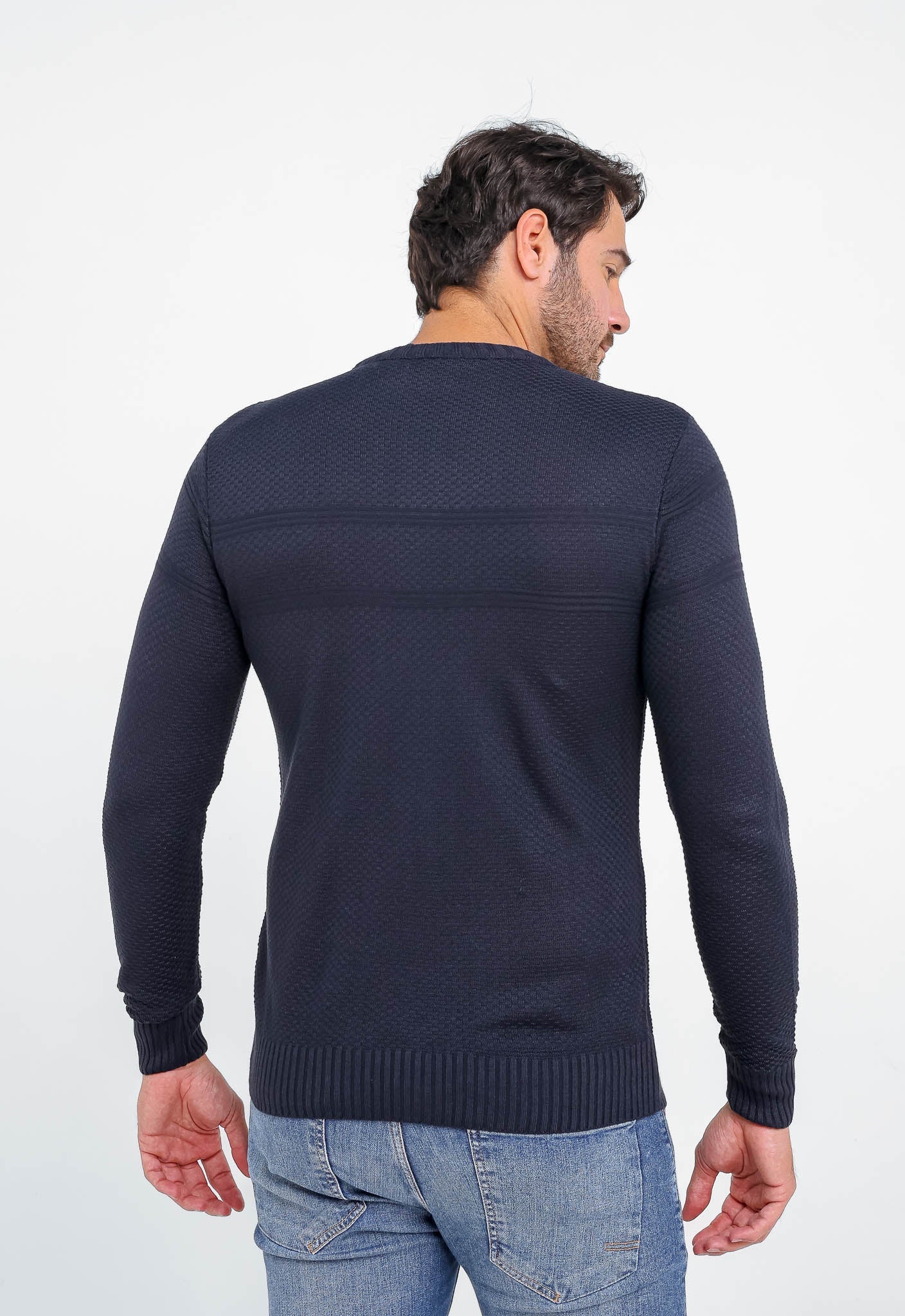 Suéter RL Detalhado Marinho C/ Poney Vermelho - Henri Store