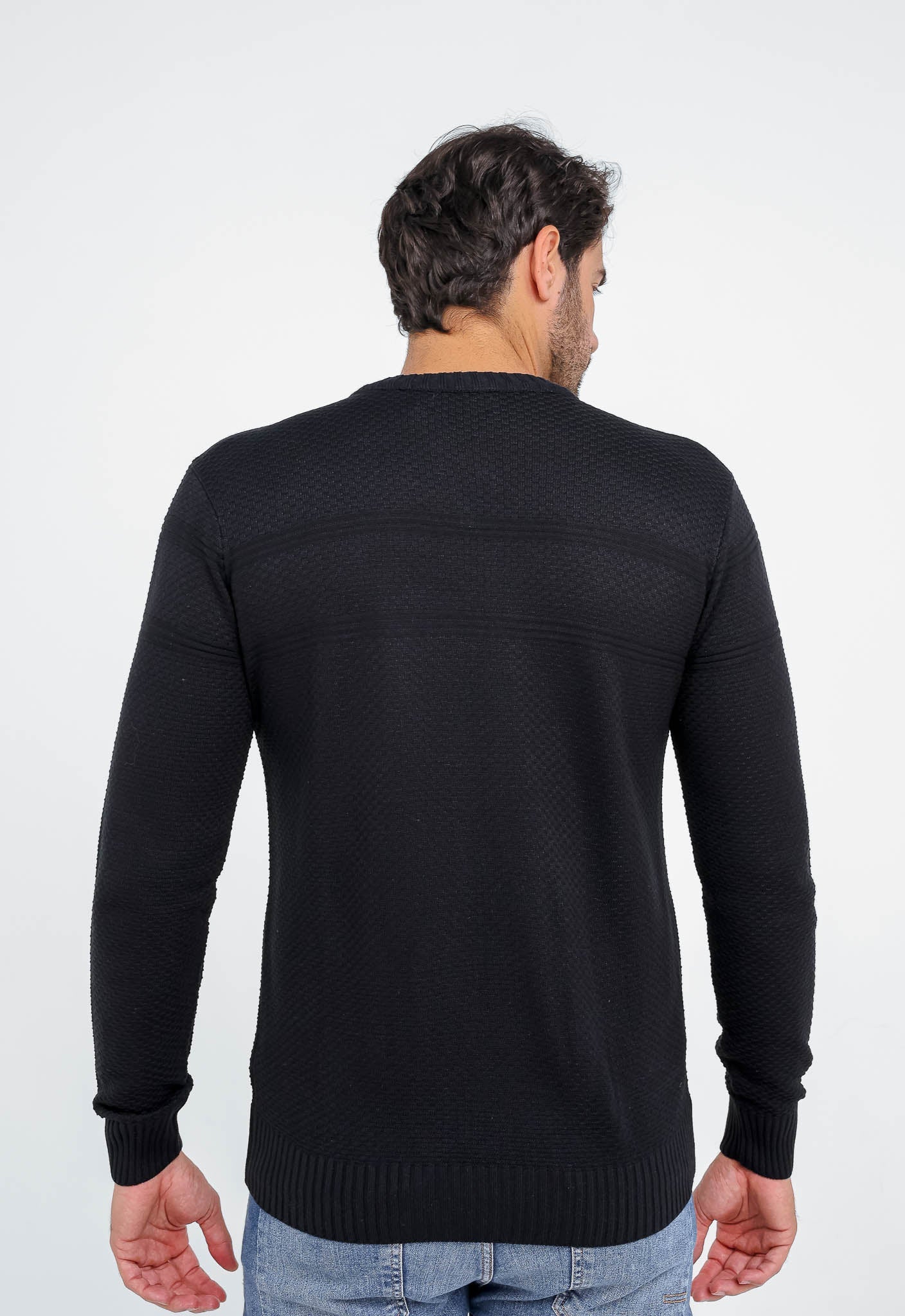 Suéter RL Detalhado Preto C/ Poney Branco LIVE - Henri Store