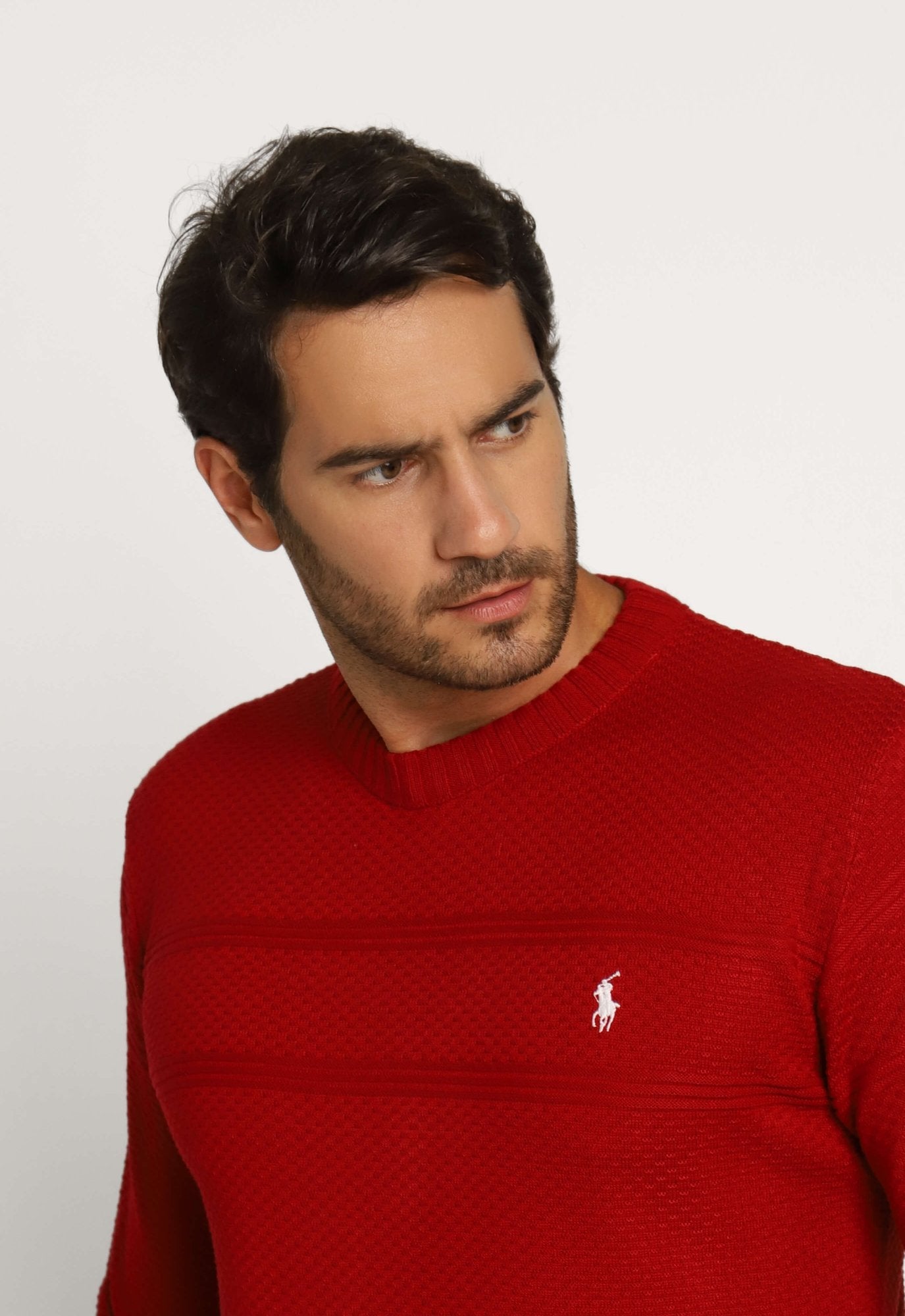 Suéter RL Detalhado Vermelho C/ Poney Branco - Henri Store