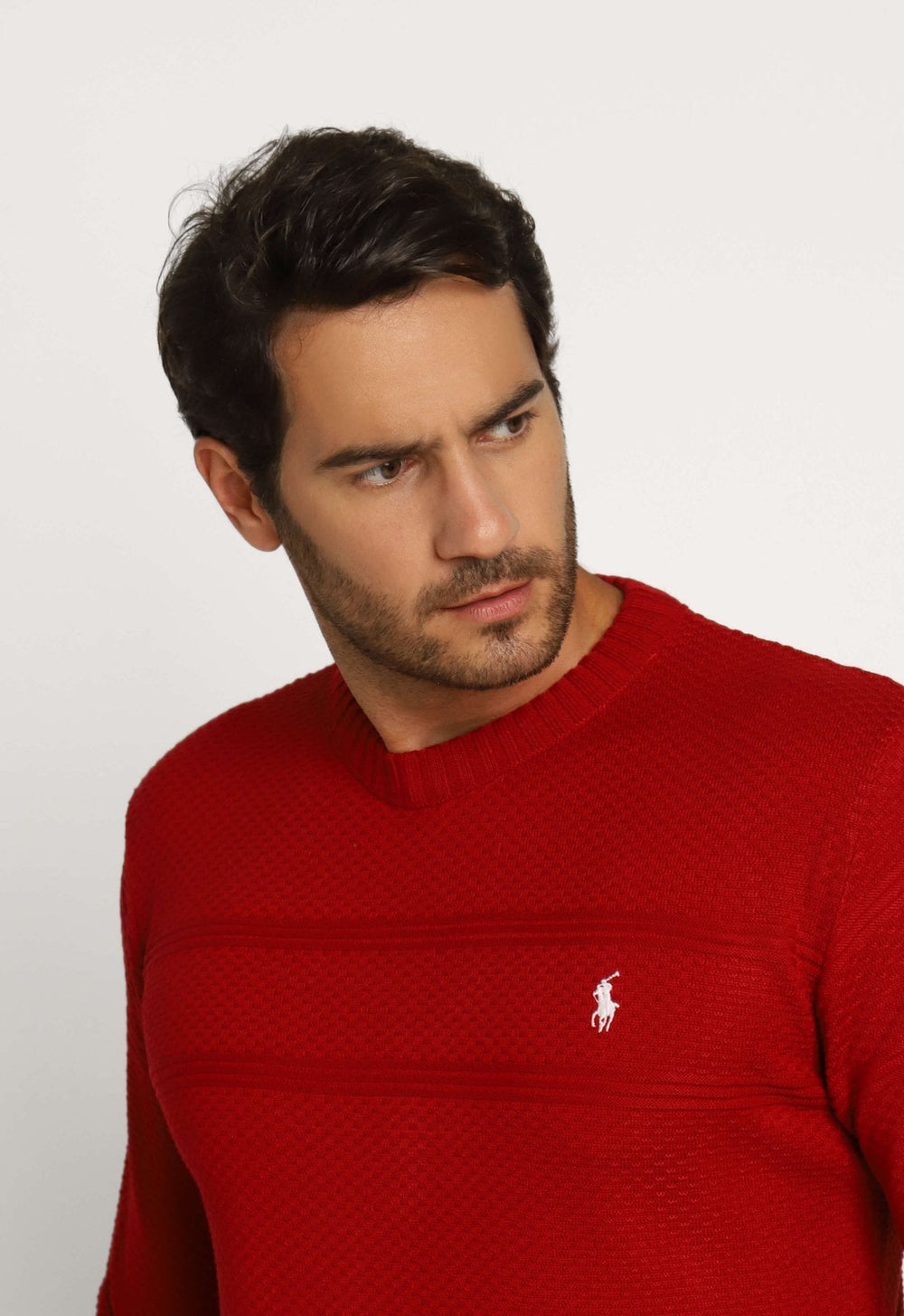 Suéter RL Detalhado Vermelho C/ Poney Branco - Henri Store