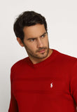 Suéter RL Detalhado Vermelho C/ Poney Branco - Henri Store