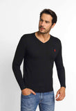 Suéter RL Gola V Preto - Henri Store