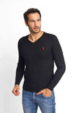 Suéter RL Gola V Preto - Henri Store