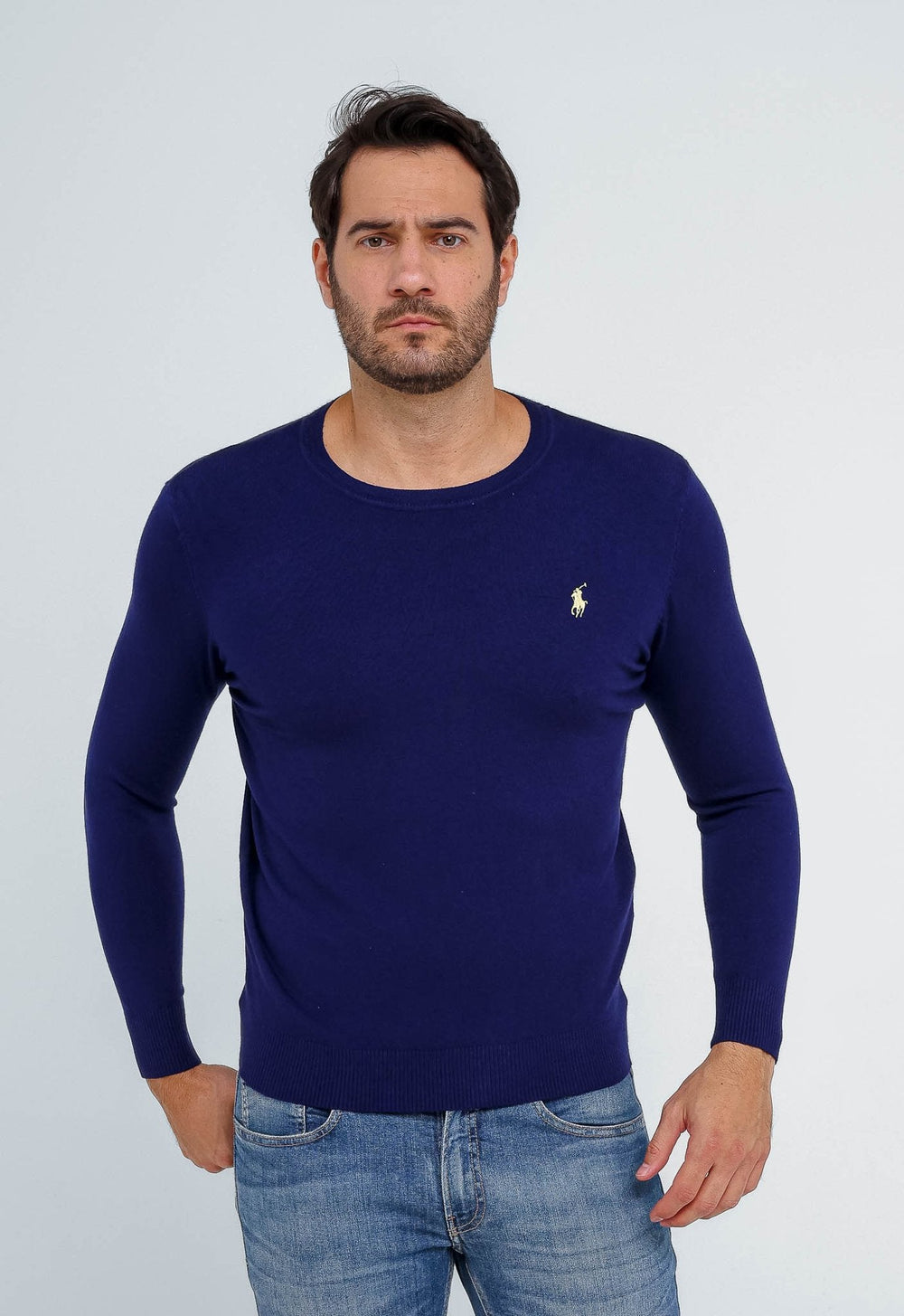 Suéter RL Marinho C/ Ponei Amarelo - Henri Store