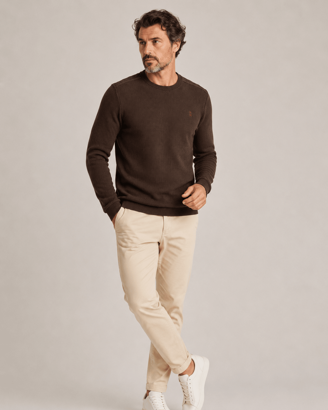 Suéter Sergio K Tricot Detalhe Camurça - Henri Store
