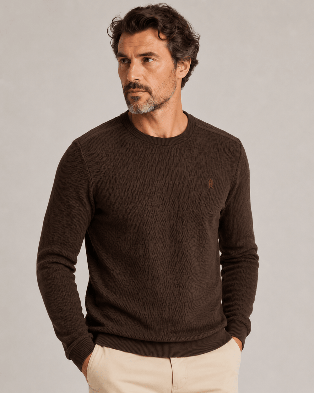Suéter Sergio K Tricot Detalhe Camurça - Henri Store