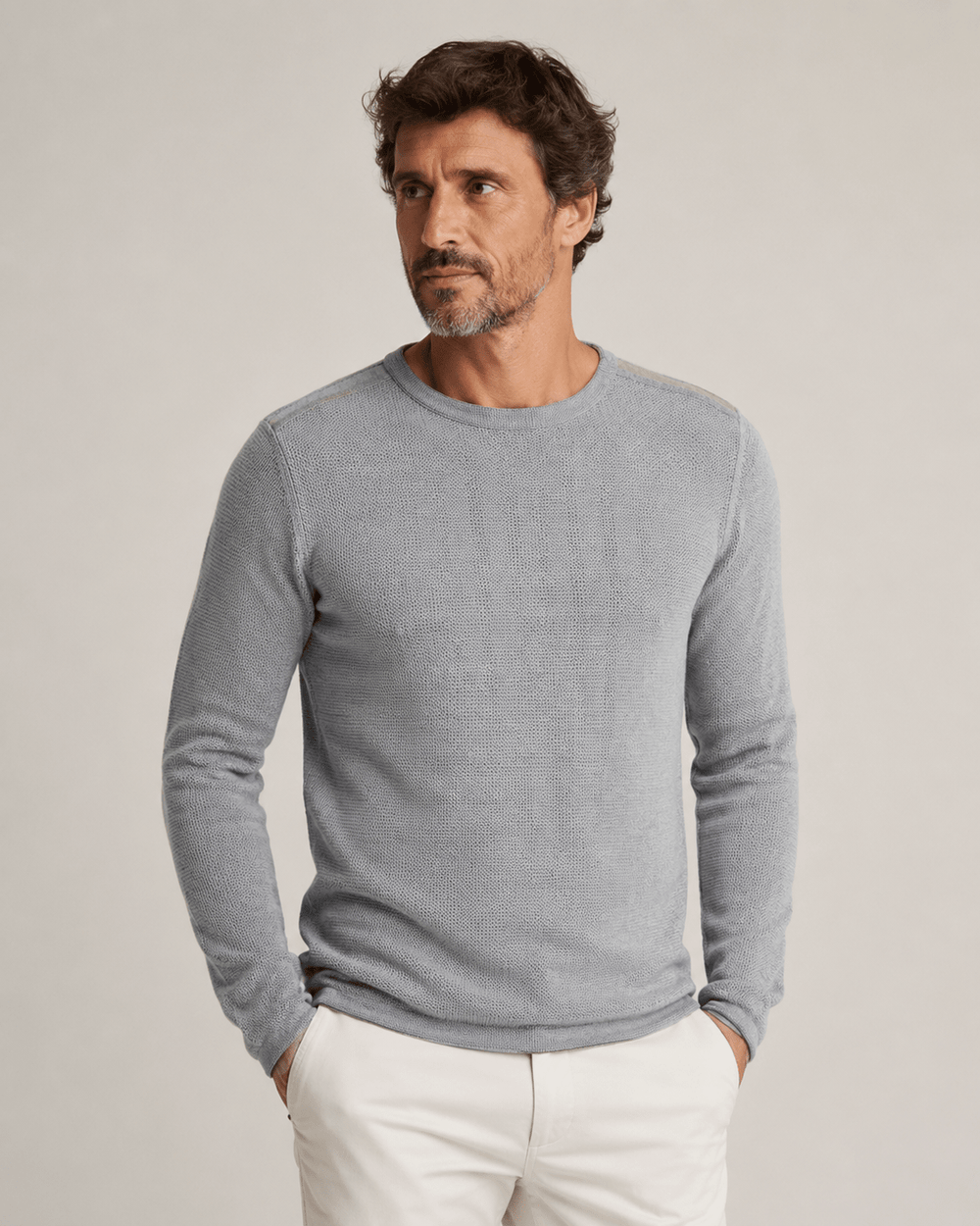 Suéter Sergio K Tricot Detalhe Camurça - Henri Store
