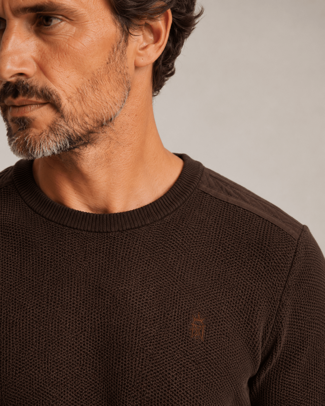 Suéter Sergio K Tricot Detalhe Camurça - Henri Store