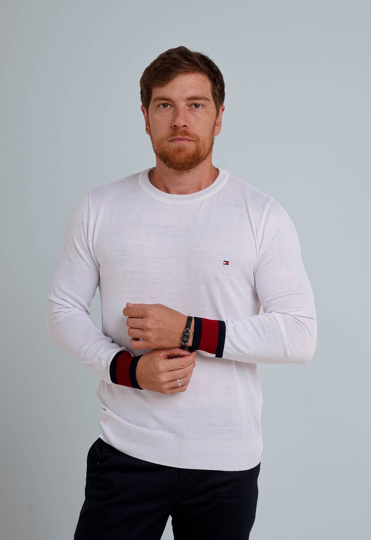 Suéter Tommy Hilfiger Básico Branco - Henri Store