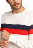 Suéter Tommy Hilfiger Colourblock Structur Branco - Henri Store