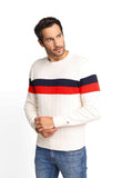 Suéter Tommy Hilfiger Colourblock Structur Branco - Henri Store