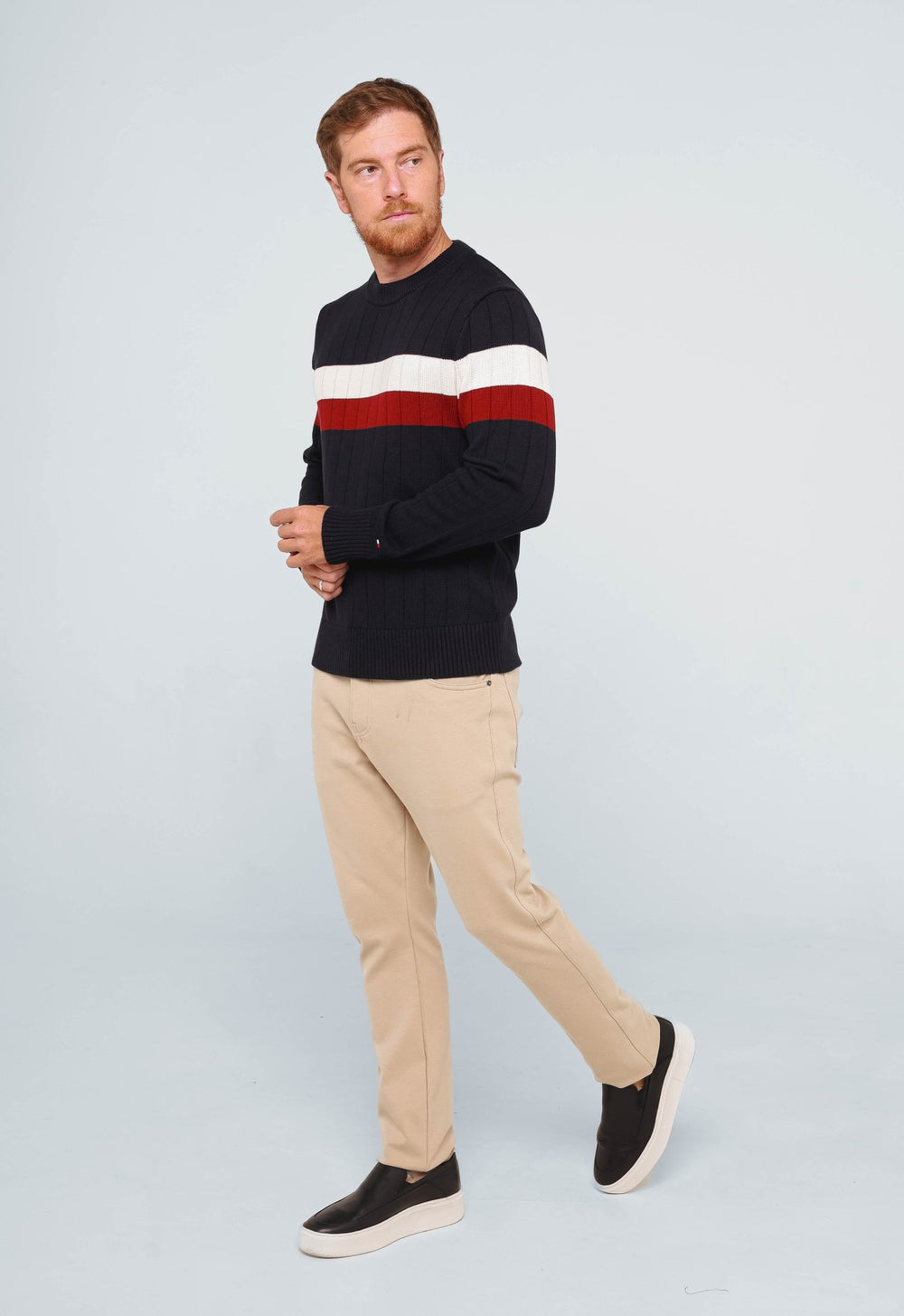 Suéter Tommy Hilfiger Colourblock Structur Marinho - Henri Store