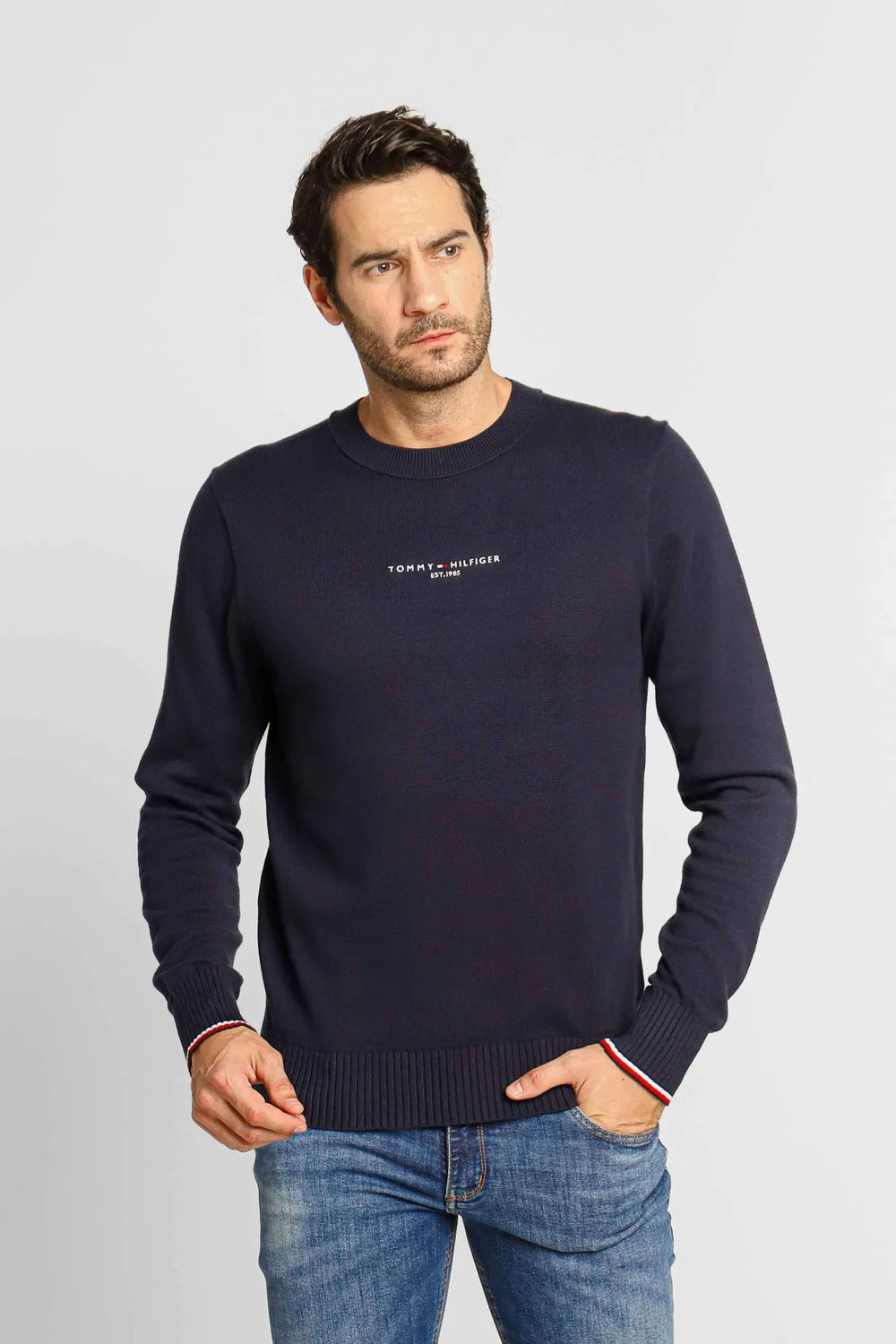 Suéter Tommy Hilfiger Embro Crew Marinho - Henri Store