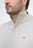 Suéter Tommy Hilfiger Gola Alta Zip - Henri Store