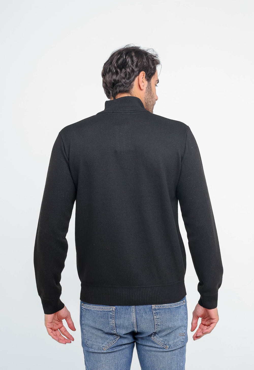 Suéter Tommy Hilfiger Gola Alta Zip - Henri Store