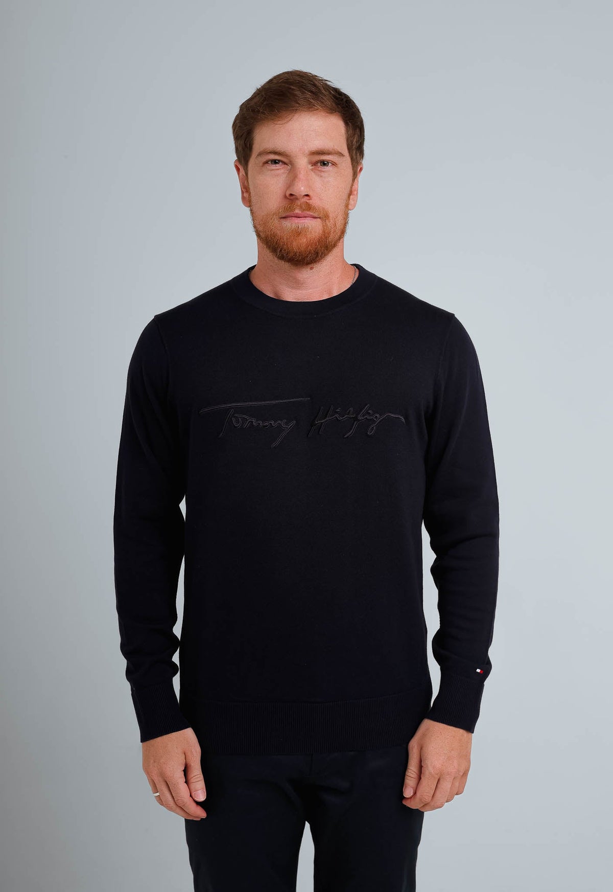 Suéter Tommy Hilfiger Marinho c/ Escrita - Henri Store