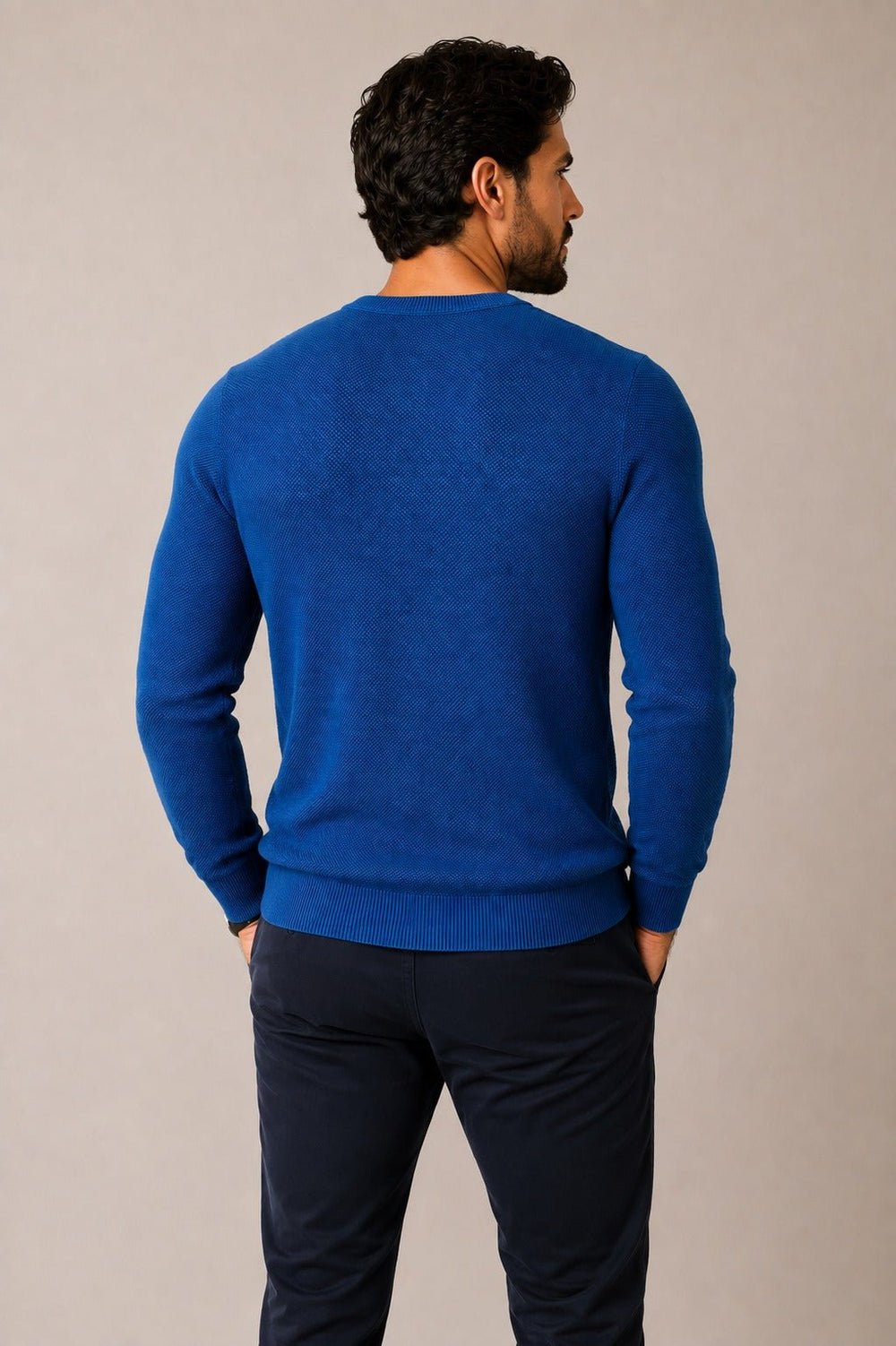Sueter Tommy Hilfiger Masculino Azul Estrutura - Henri Store