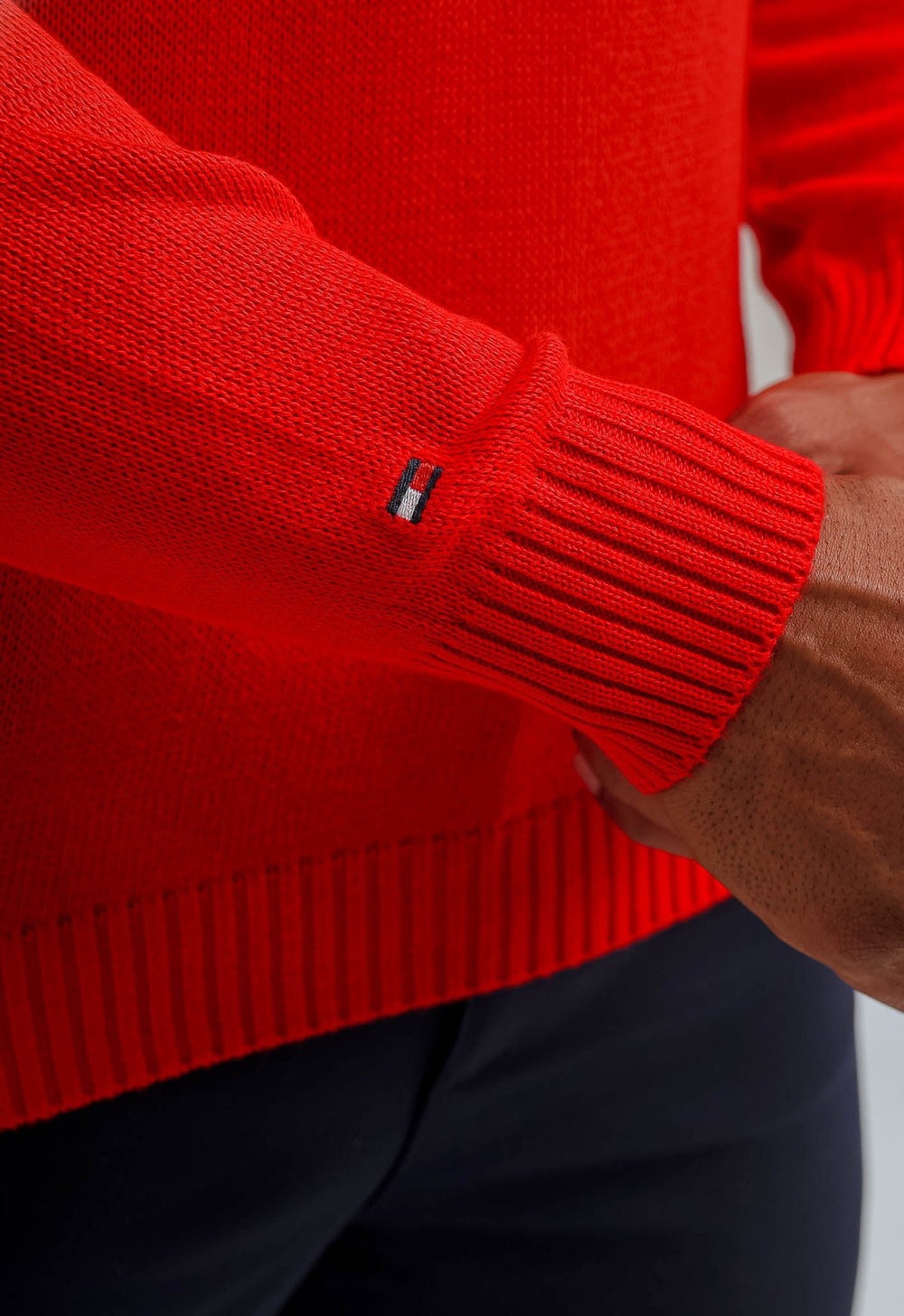 Suéter Tommy Hilfiger New Vermelho Logo Maior - Henri Store