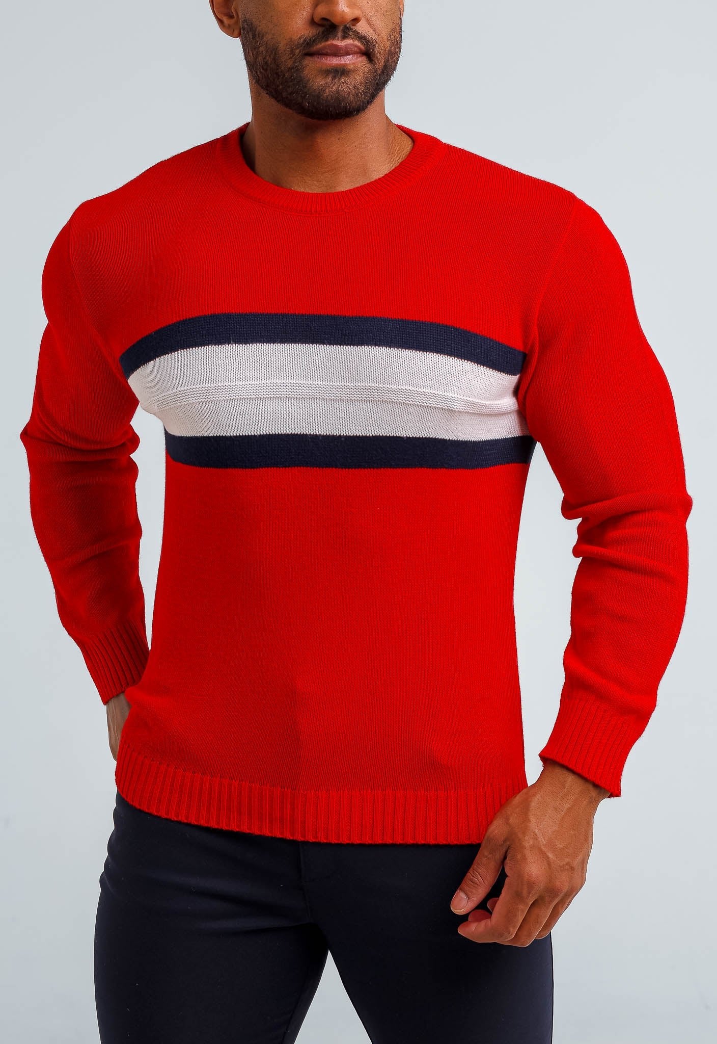Suéter Tommy Hilfiger New Vermelho Logo Maior - Henri Store