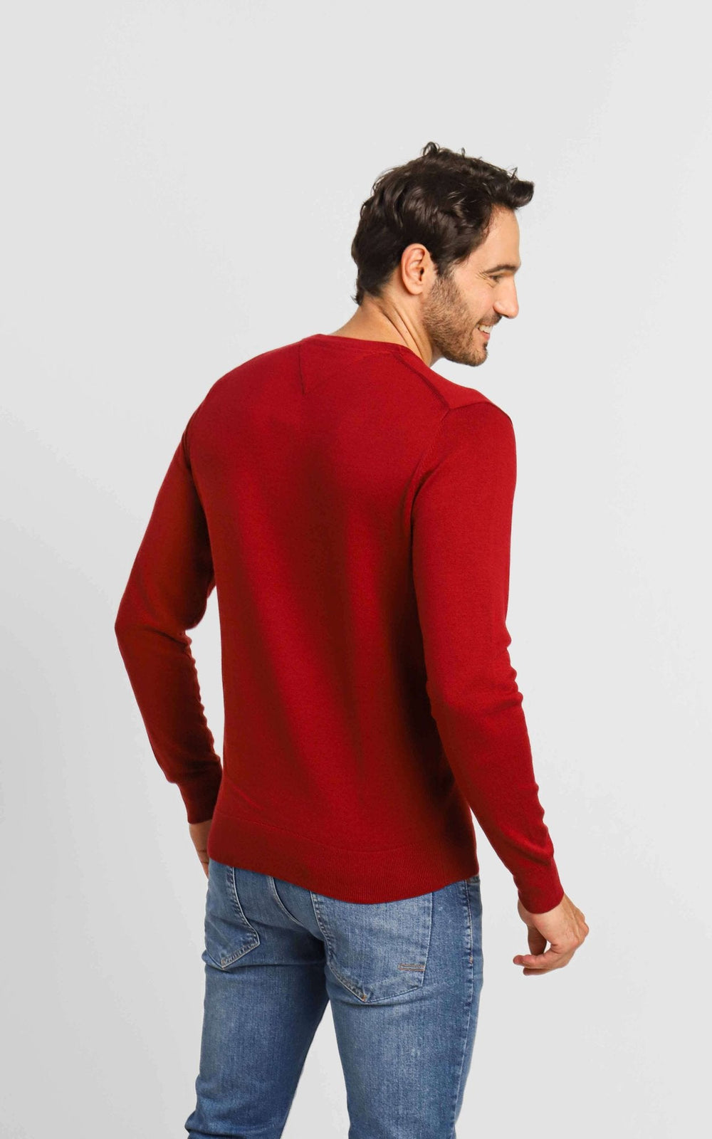 Suéter Tommy Hilfiger Signature Crew Neck Bordô - Henri Store