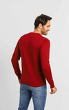 Suéter Tommy Hilfiger Signature Crew Neck Bordô - Henri Store