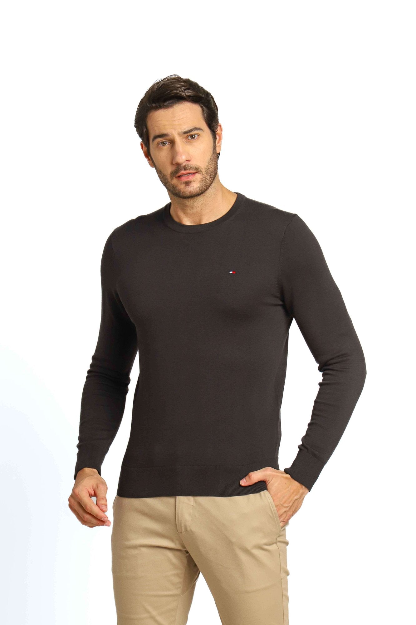 Suéter Tommy Hilfiger Signature Crew Neck Preto - Henri Store
