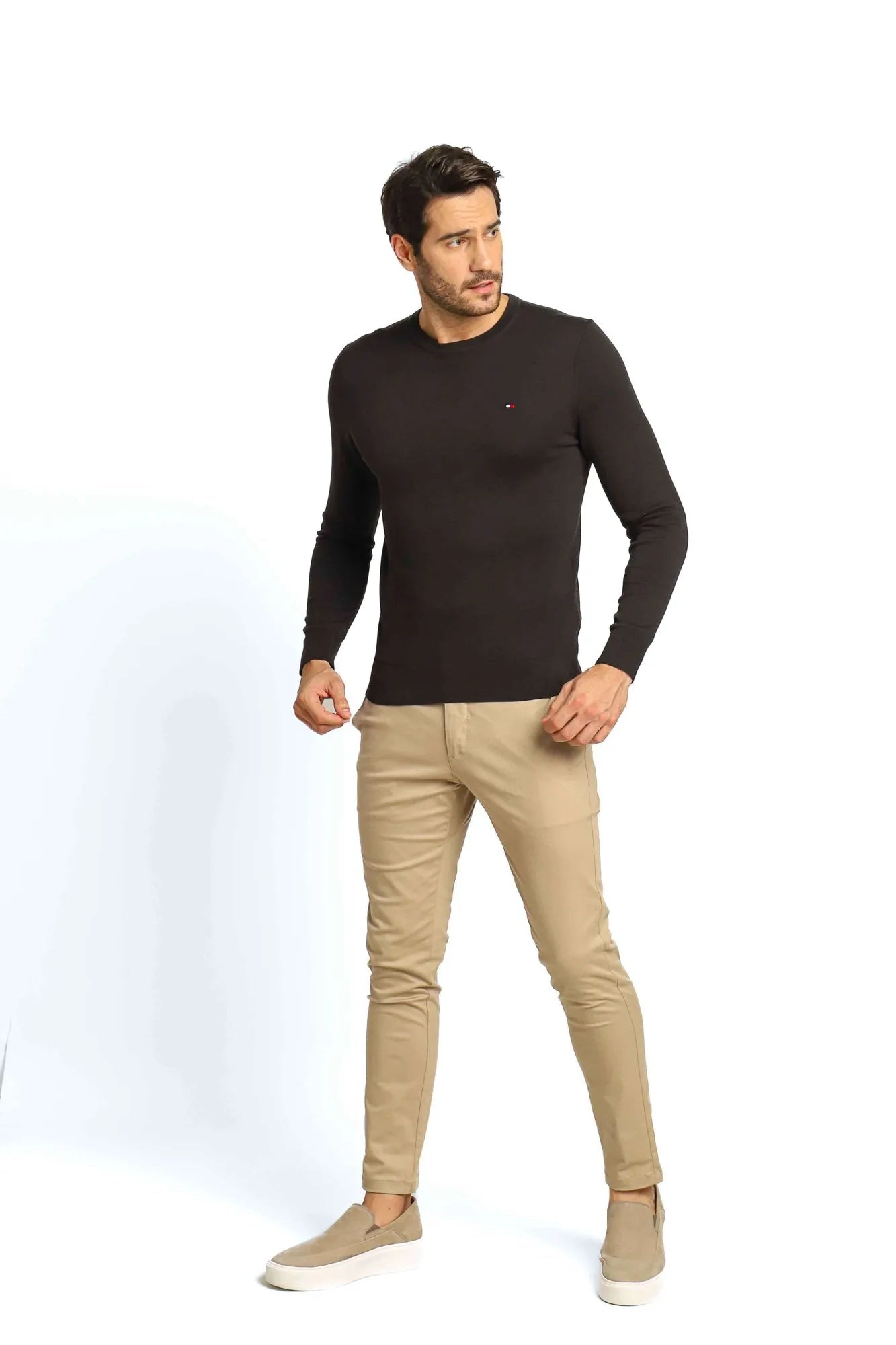 Suéter Tommy Hilfiger Signature Crew Neck Preto - Henri Store