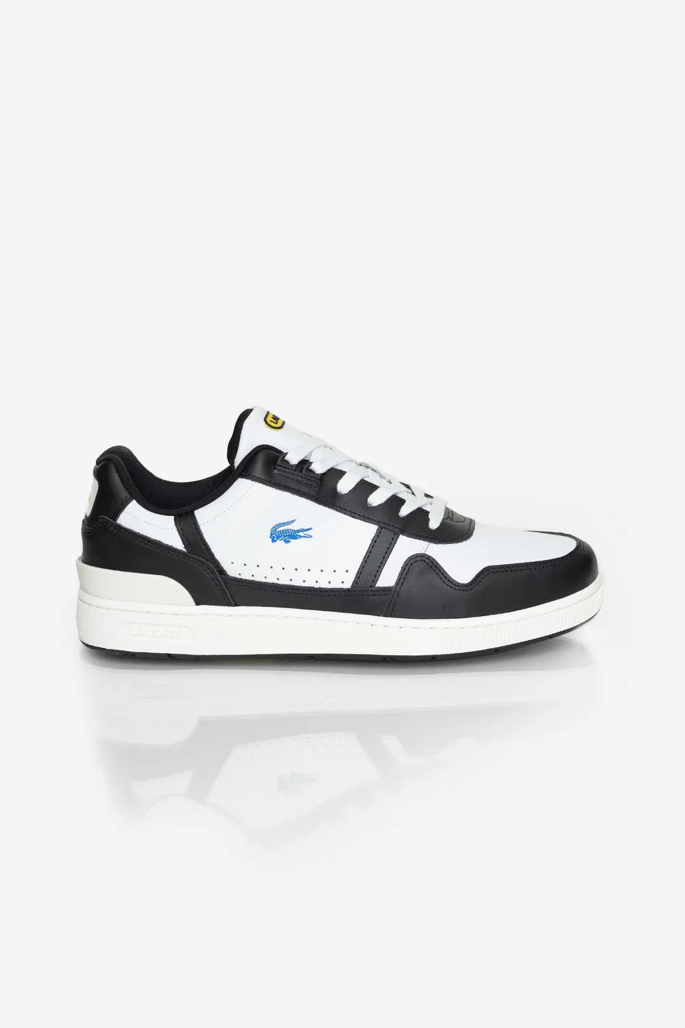 Tênis Lacoste T-clip Couro Branco C/ Preto - Henri Store