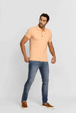 Polo Masculina Calvin Klein Slim Fit Termocolante Laranja Claro