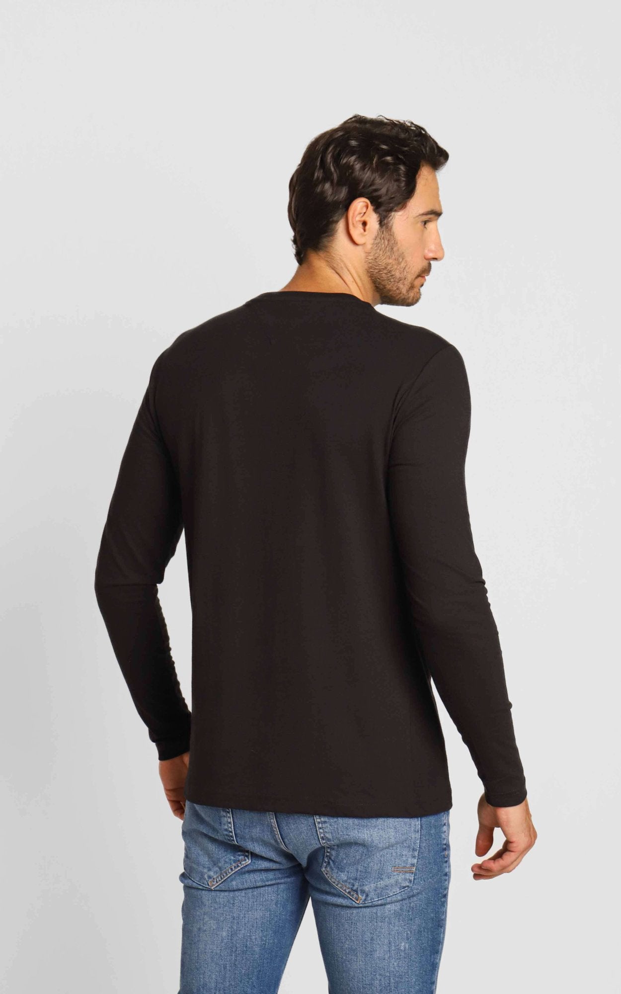 Manga Longa Tommy Hilfiger Basica Preto