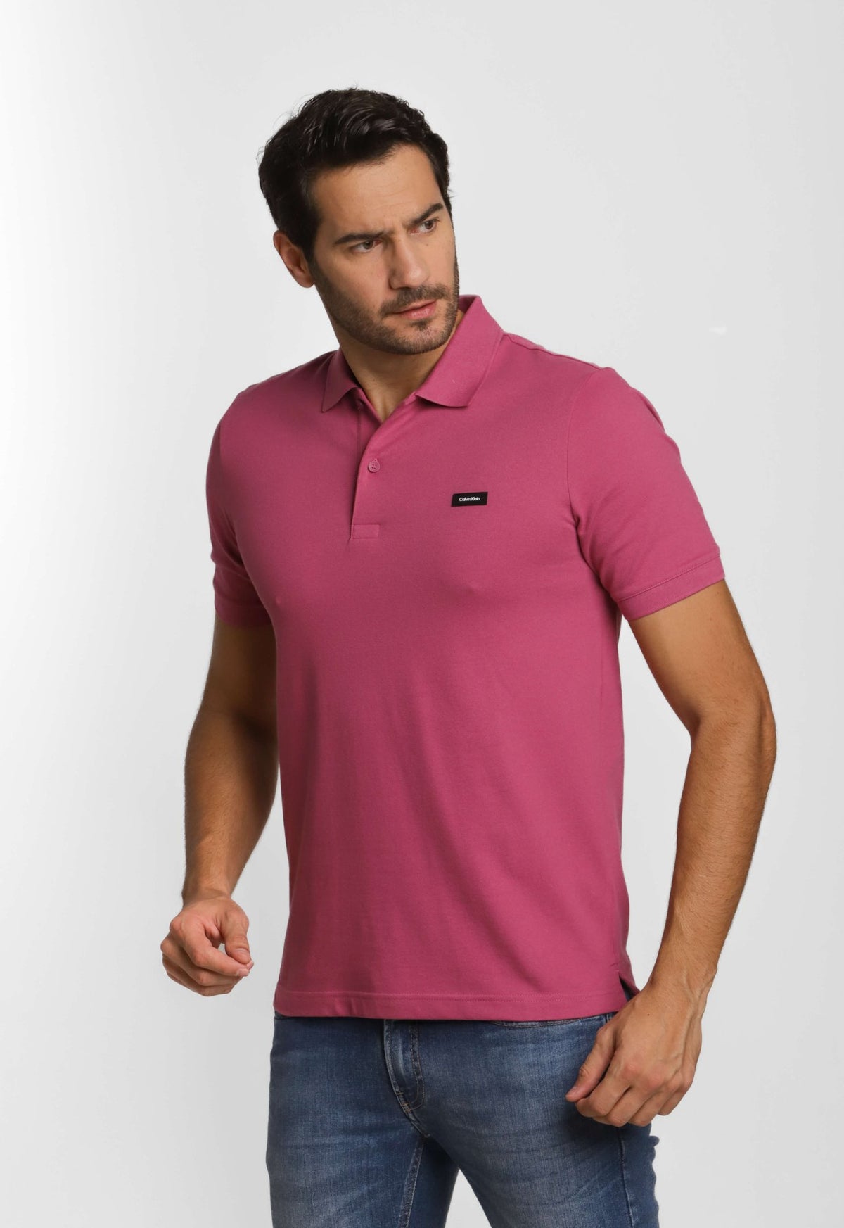 Polo Calvin Klein Slim Fit Piquet Logo Peito.