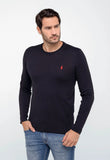 Suéter RL Preto C/ Ponei Vermelho