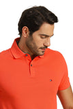 Polo Masculina Regular Fit Tommy Hilfiger Coral